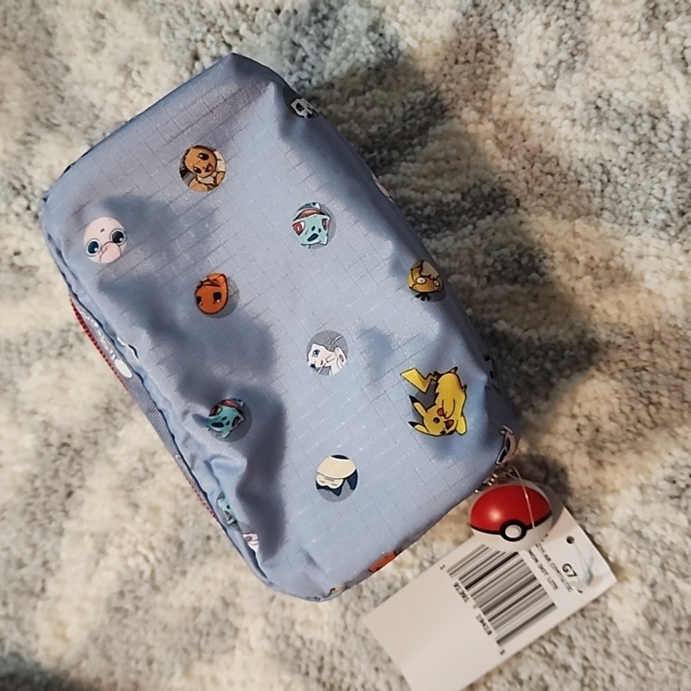 Lesportsac Blue Pokémon Dot Rectangular Cosmetic Pouch W.N